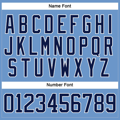 Custom Light Blue Navy-White Hockey Jersey - Sky-Custom