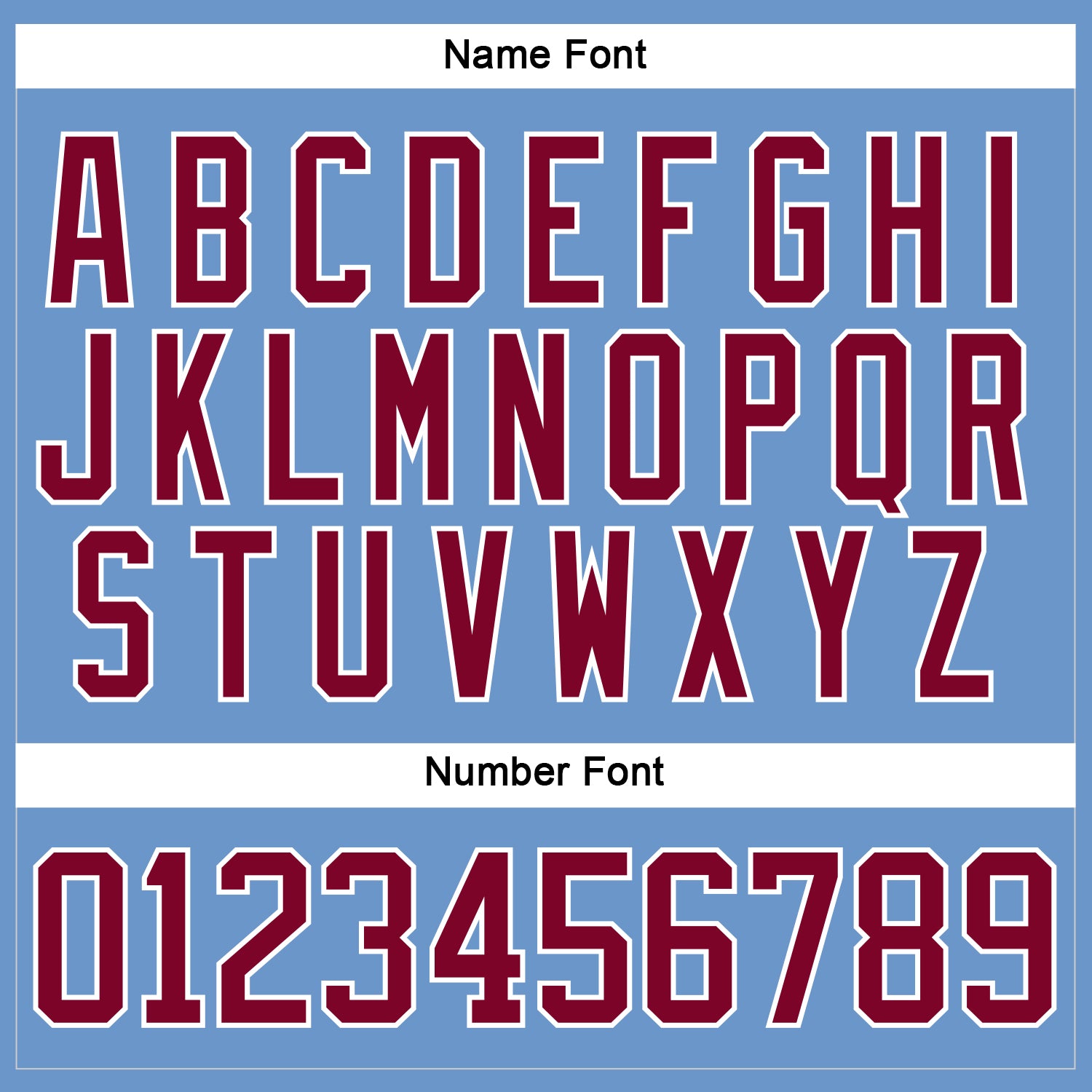 Custom Light Blue Maroon-White Hockey Jersey - Sky-Custom
