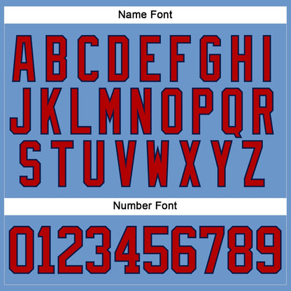 Custom Light Blue Red-Navy Hockey Jersey - Sky-Custom