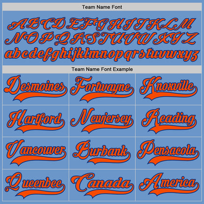 Custom Light Blue Orange-Royal Hockey Jersey - Sky-Custom