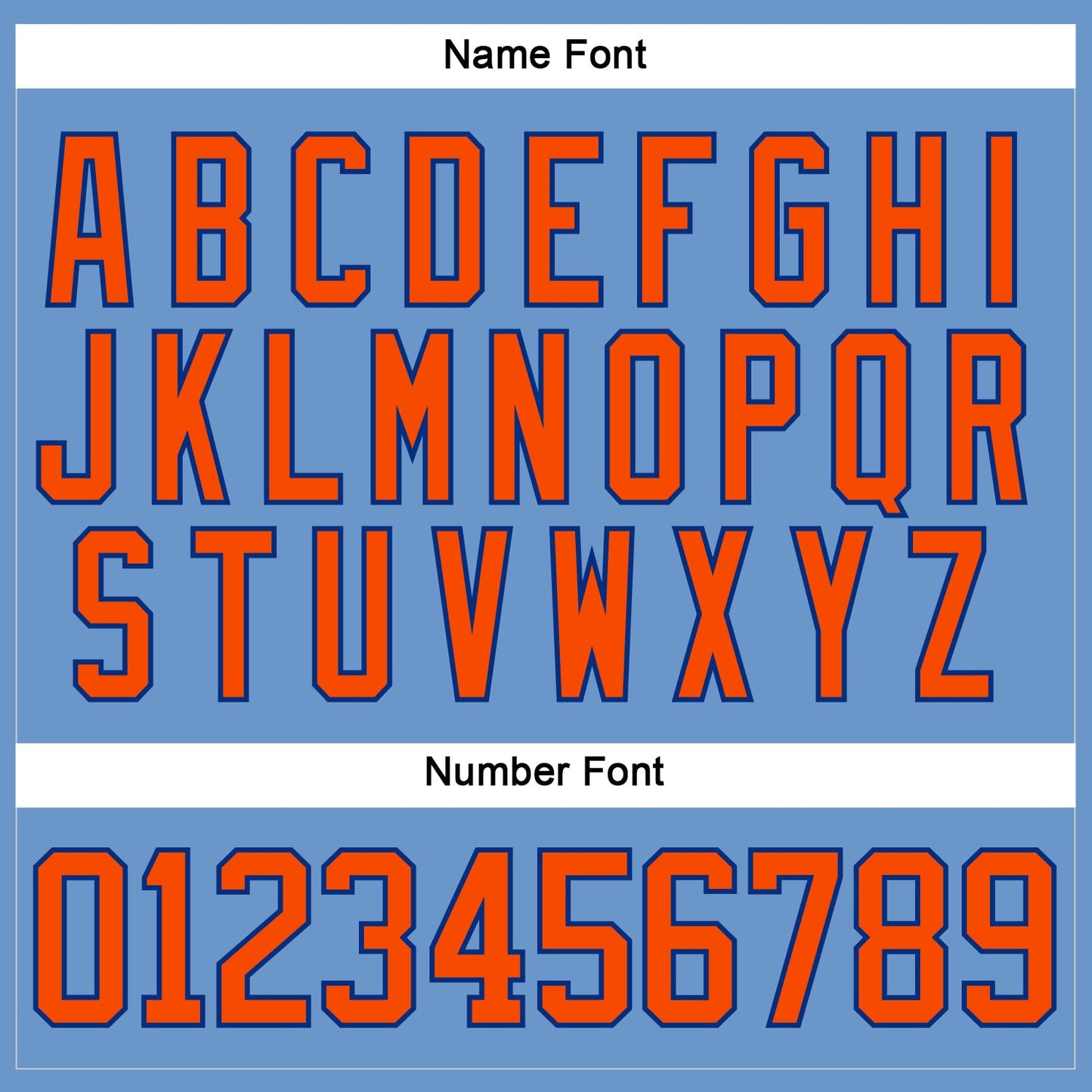 Custom Light Blue Orange-Royal Hockey Jersey - Sky-Custom