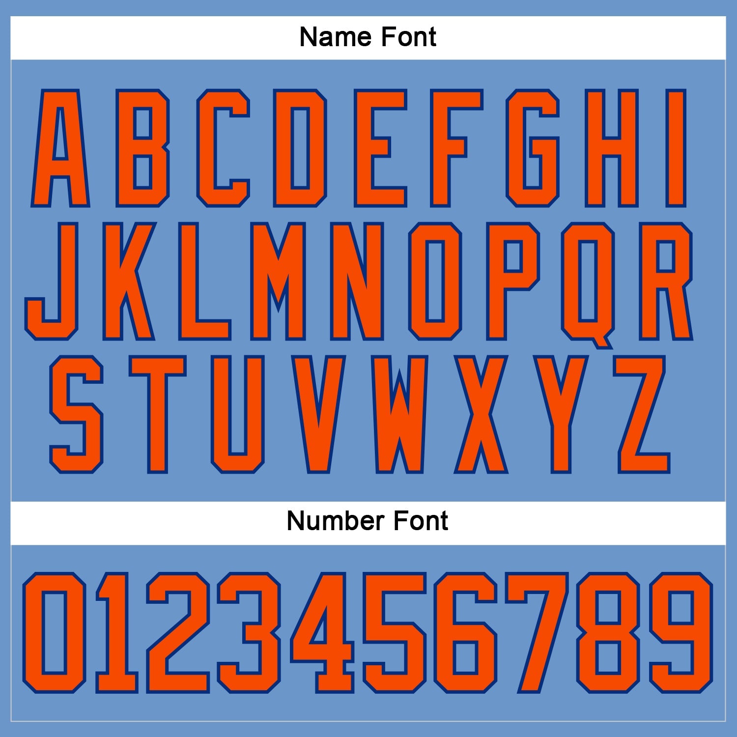 Custom Light Blue Orange-Royal Hockey Jersey - Sky-Custom