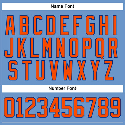 Custom Light Blue Orange-Royal Hockey Jersey - Sky-Custom
