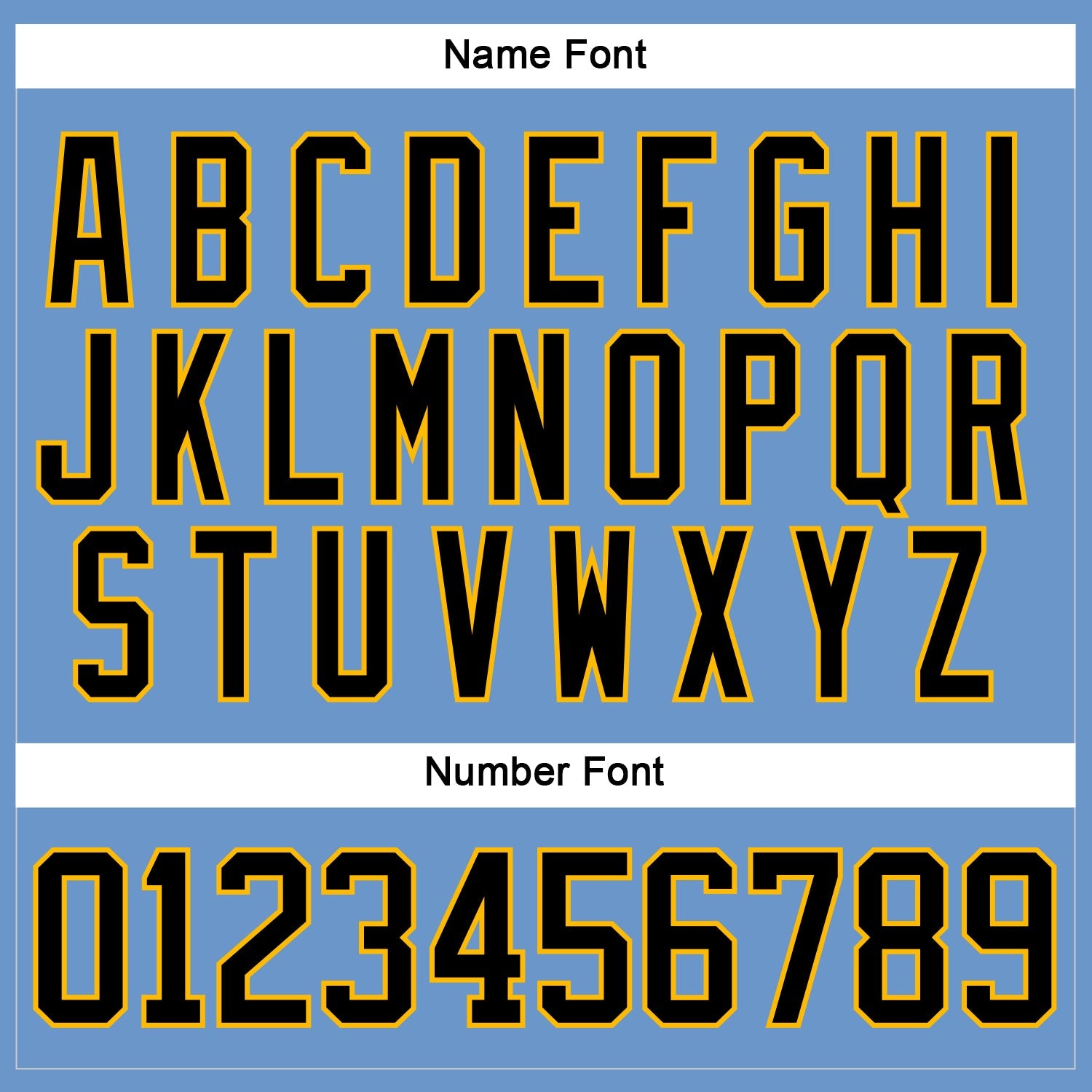 Custom Light Blue Black-Gold Hockey Jersey - Sky-Custom