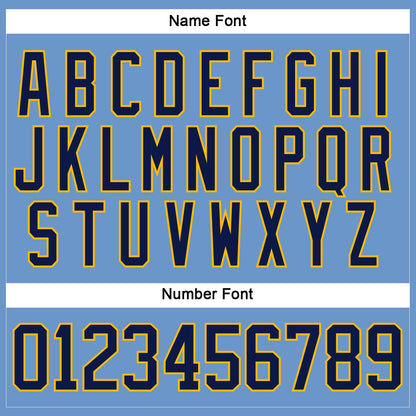Custom Light Blue Navy-Gold Hockey Jersey - Sky-Custom
