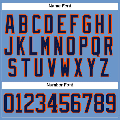 Custom Light Blue Navy-Orange Hockey Jersey - Sky-Custom
