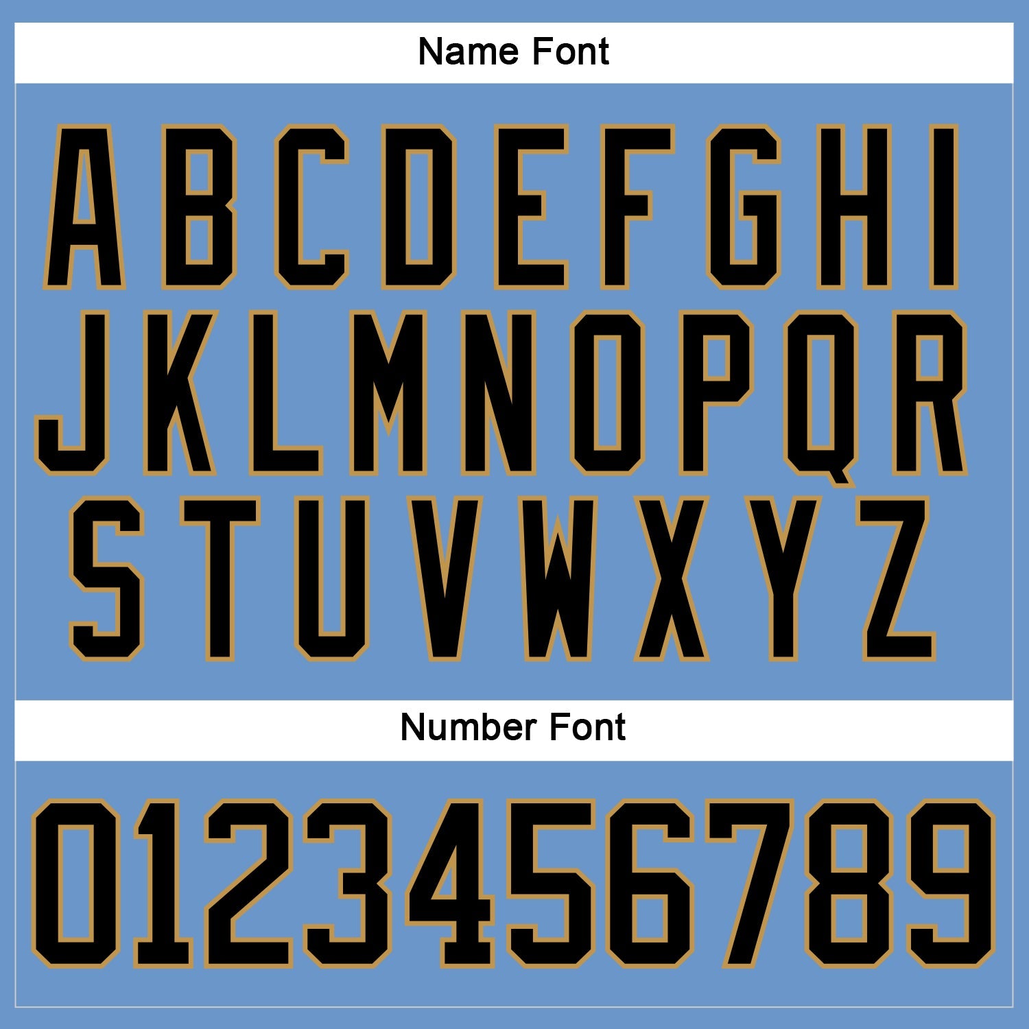 Custom Light Blue Black-Old Gold Hockey Jersey - Sky-Custom