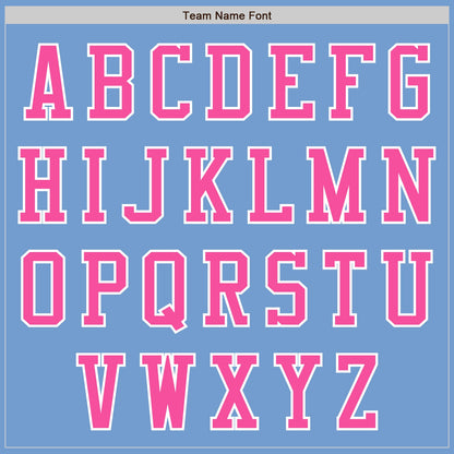 Custom Light Blue Pink-White Authentic Baseball Jersey - Sky-Custom
