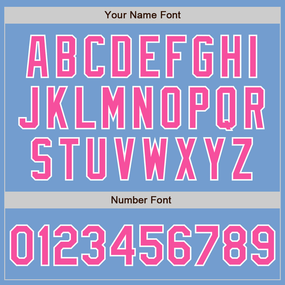 Custom Light Blue Pink-White Authentic Baseball Jersey - Sky-Custom