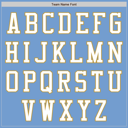 Custom Light Blue White-Old Gold Authentic Baseball Jersey - Sky-Custom