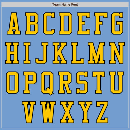 Custom Light Blue Black-Yellow Authentic Baseball Jersey - Sky-Custom