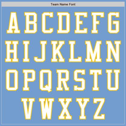 Custom Light Blue White-Yellow Authentic Baseball Jersey - Sky-Custom