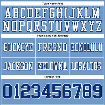 Custom Light Blue Royal-White Mesh Authentic Football Jersey - Sky-Custom