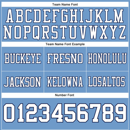 Custom Light Blue White-Navy Mesh Authentic Football Jersey - Sky-Custom