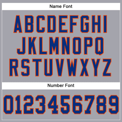 Custom Light Gray Royal-Orange Mesh Authentic Football Jersey - Sky-Custom
