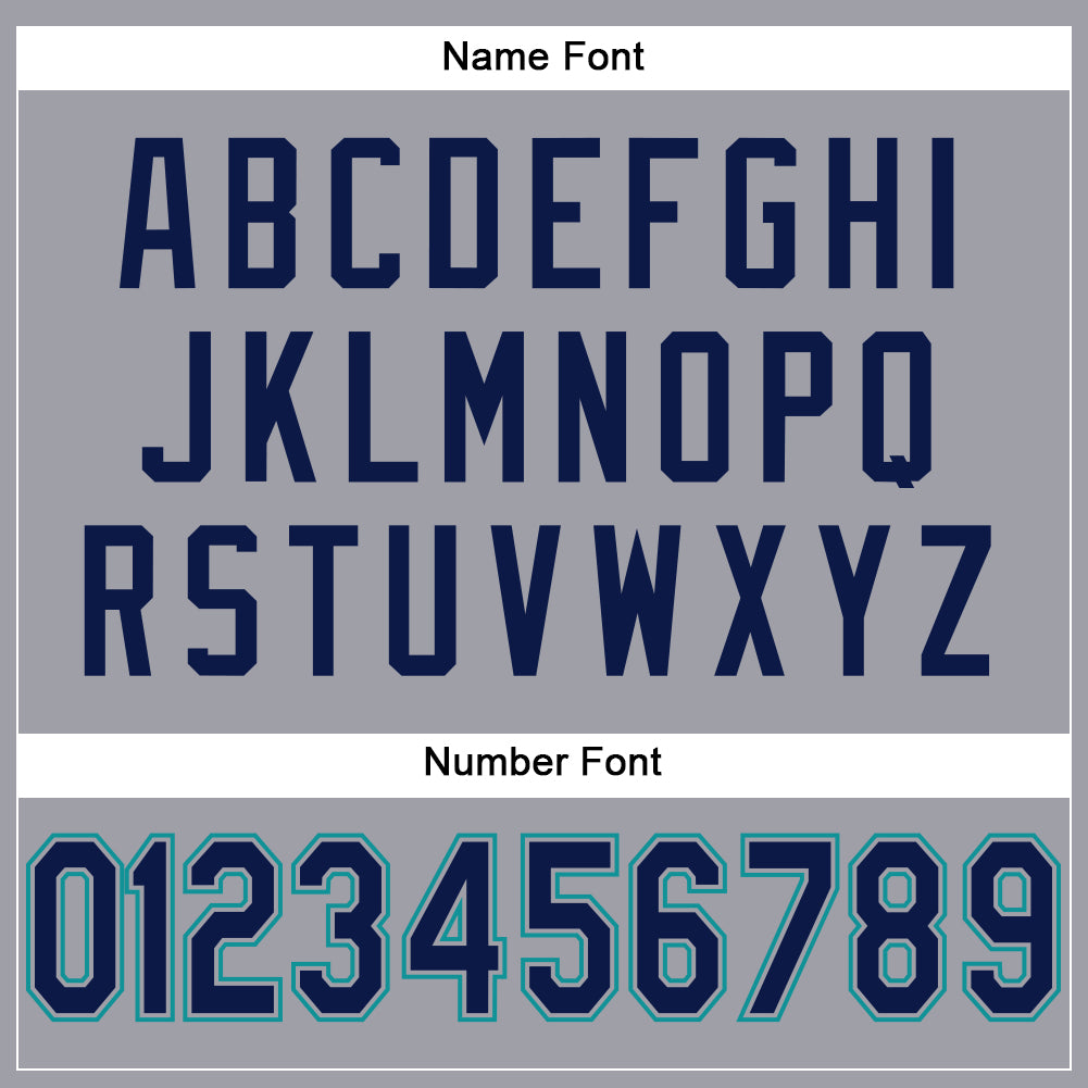 Custom Light Gray Navy-Aqua Mesh Authentic Football Jersey - Sky-Custom