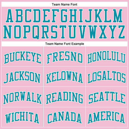 Custom Light Pink Teal-White Authentic Throwback Basketball Jersey - Sky-Custom