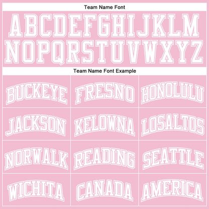 Custom Light Pink White Authentic Throwback Basketball Jersey - Sky-Custom