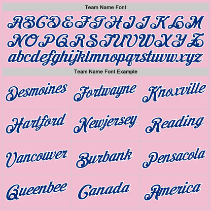 Custom Light Pink Royal-White Authentic Throwback Basketball Jersey - Sky-Custom