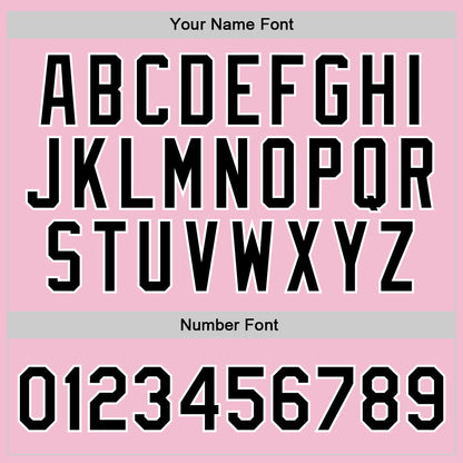 Custom Light Pink Black-White Authentic Throwback Basketball Jersey - Sky-Custom