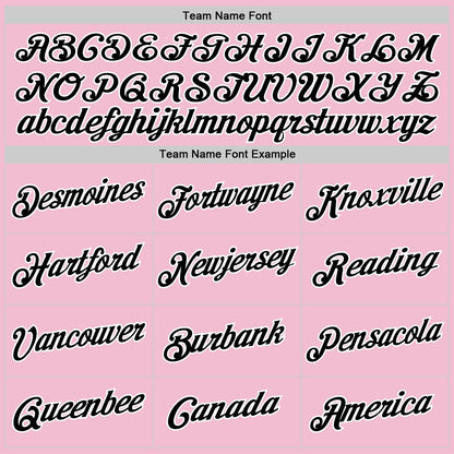 Custom Light Pink Black-White Authentic Throwback Basketball Jersey - Sky-Custom