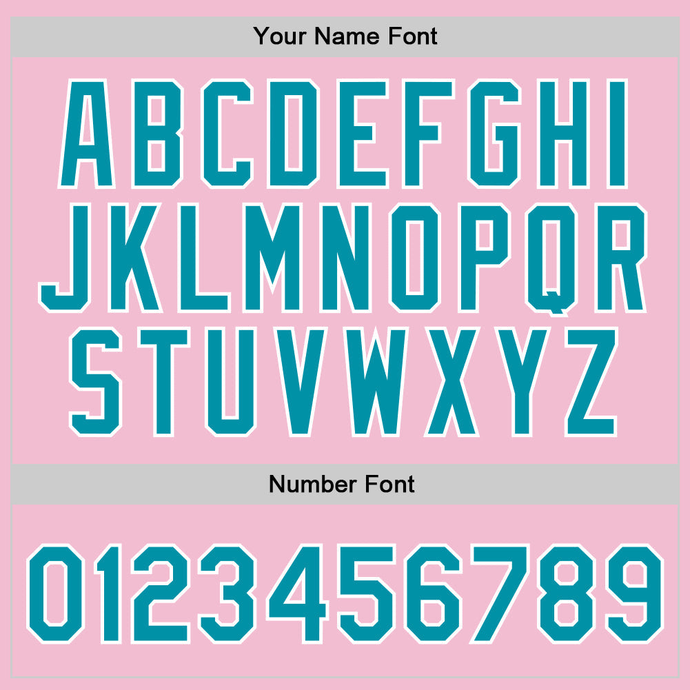 Custom Light Pink Teal-White Authentic Throwback Basketball Jersey - Sky-Custom