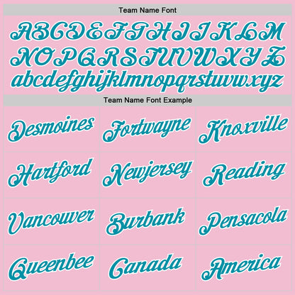 Custom Light Pink Teal-White Authentic Throwback Basketball Jersey - Sky-Custom