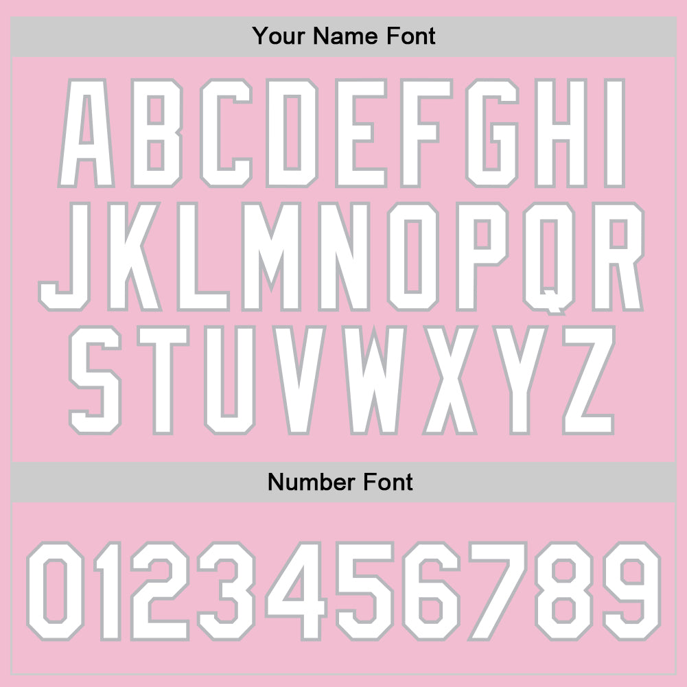 Custom Light Pink White-Gray Authentic Throwback Basketball Jersey - Sky-Custom