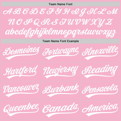 Custom Light Pink White Authentic Baseball Jersey - Sky-Custom