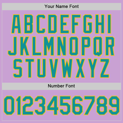 Custom Light Purple Teal-Yellow Authentic Baseball Jersey - Sky-Custom