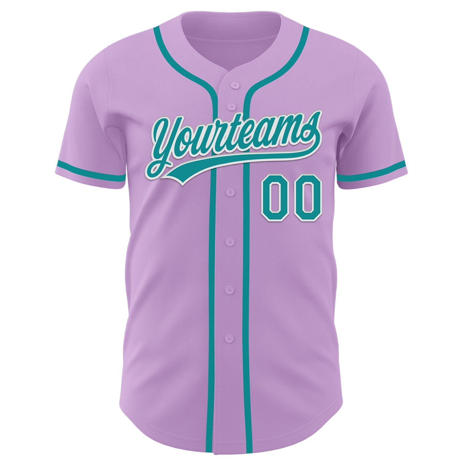 Custom Light Purple Teal-White Authentic Baseball Jersey - Sky-Custom