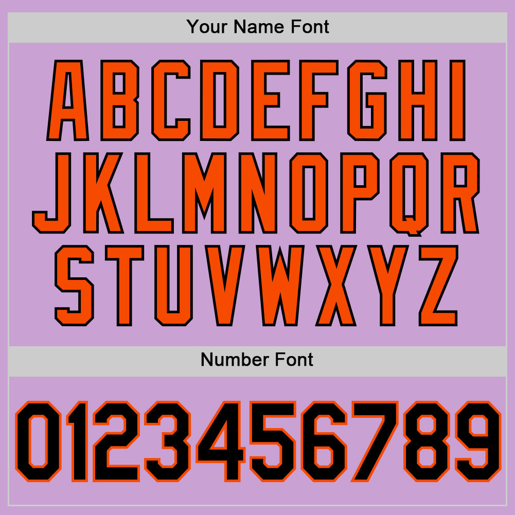Custom Light Purple Black-Orange Authentic Baseball Jersey - Sky-Custom