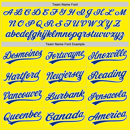 Custom Light Yellow Royal-White Authentic Baseball Jersey - Sky-Custom