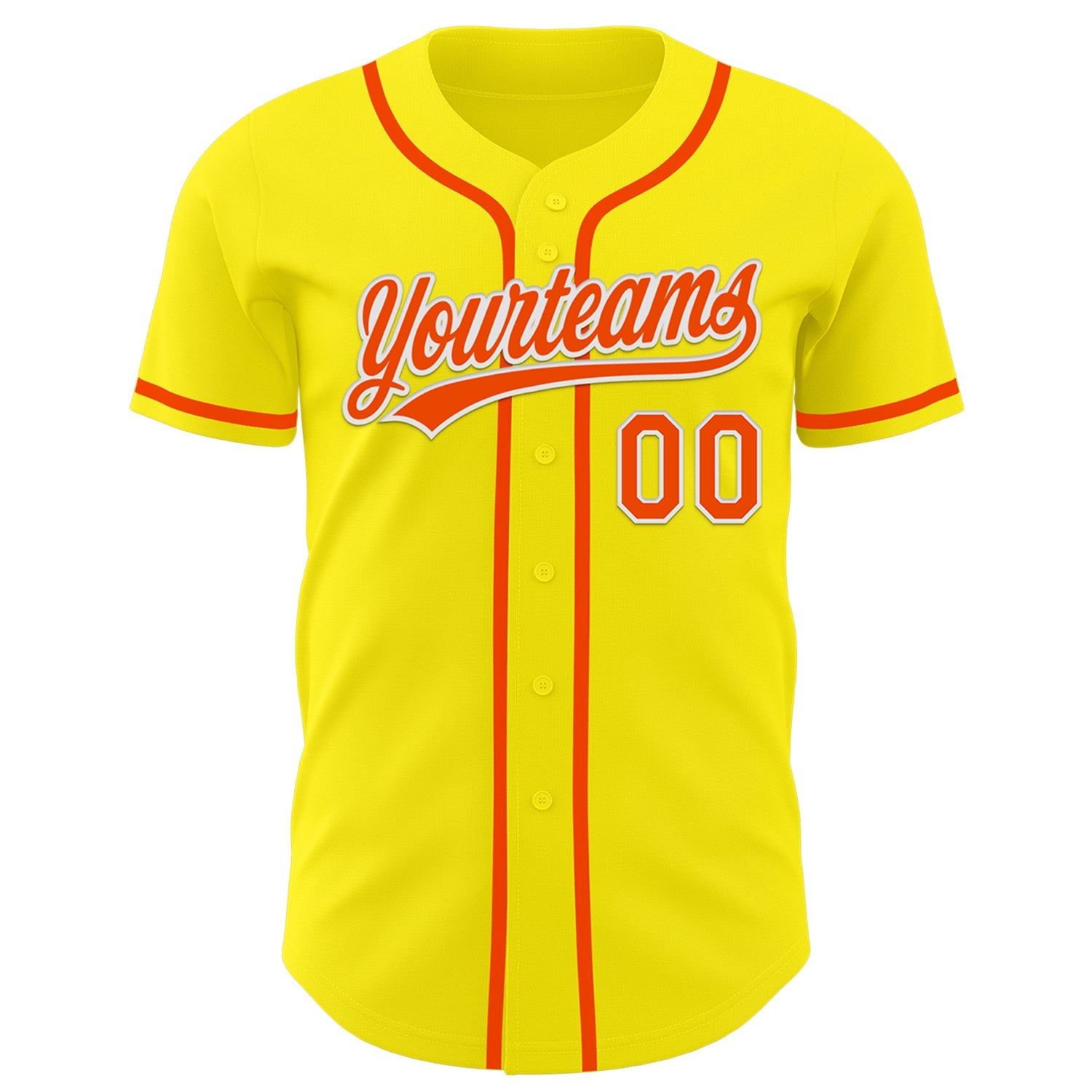 Custom Light Yellow Orange-White Authentic Baseball Jersey - Sky-Custom