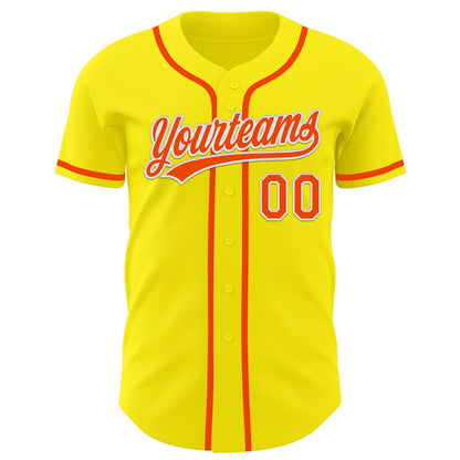 Custom Light Yellow Orange-White Authentic Baseball Jersey - Sky-Custom