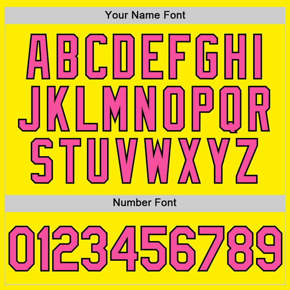 Custom Light Yellow Pink-Black Authentic Baseball Jersey - Sky-Custom