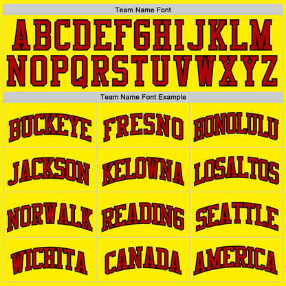 Custom Light Yellow Red-Black Authentic Basketball Jersey - Sky-Custom