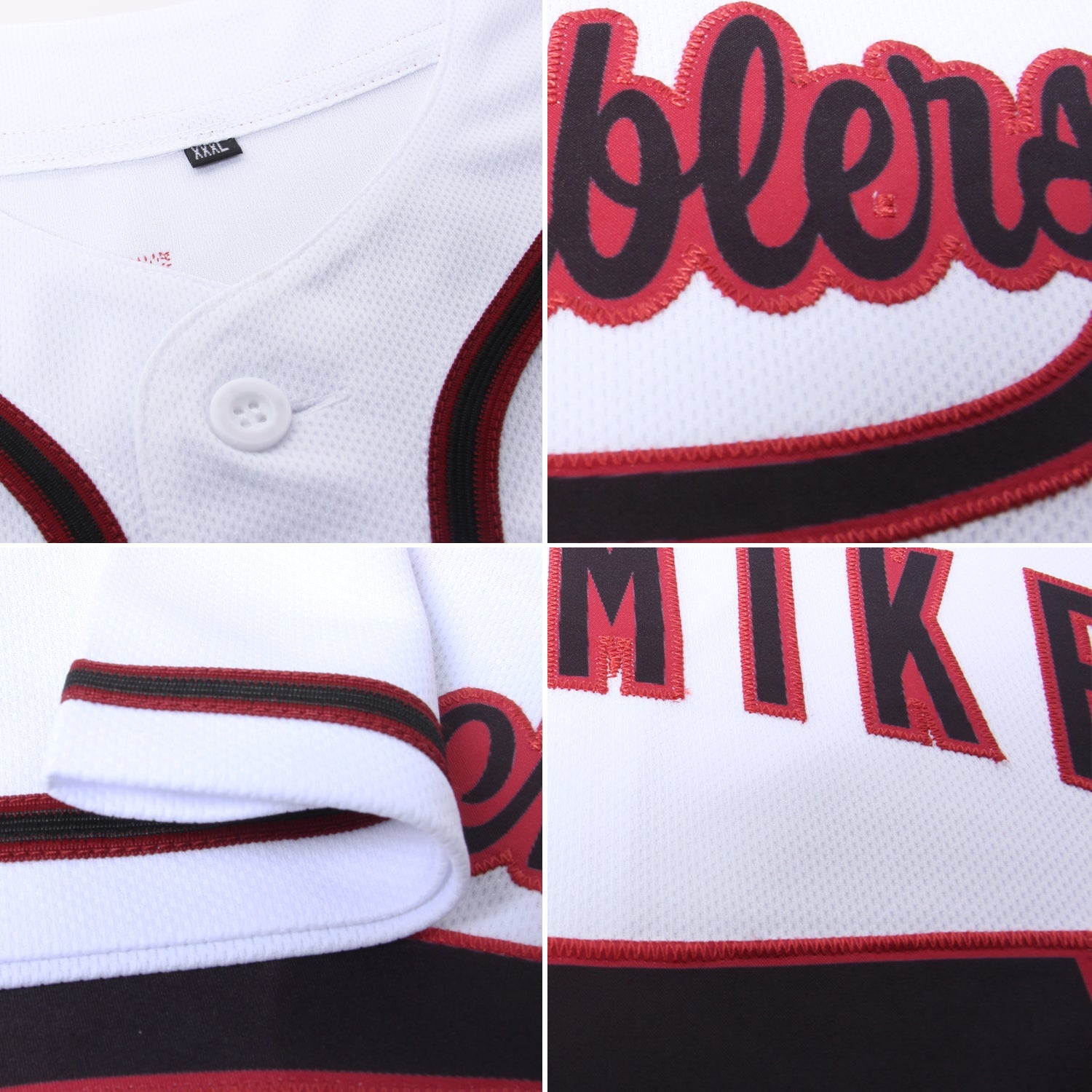 Custom White Black-Crimson Authentic Baseball Jersey - Sky-Custom