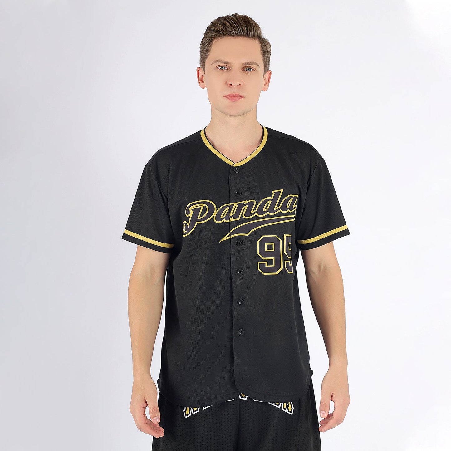 Custom Black Black-Old Gold Authentic Baseball Jersey - Sky-Custom