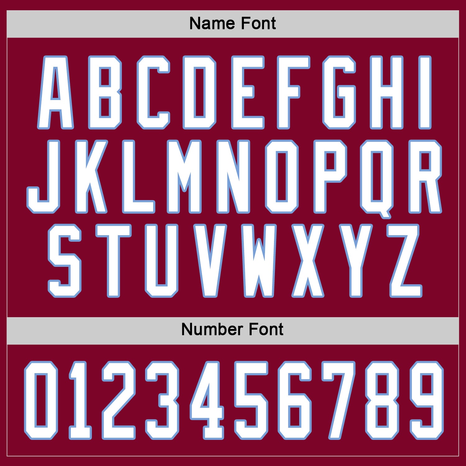 Custom Maroon White-Light Blue Hockey Jersey - Sky-Custom