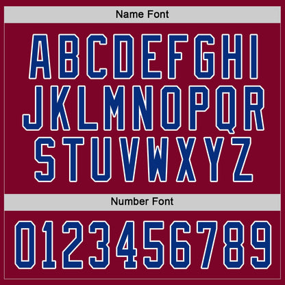 Custom Maroon Royal-White Hockey Jersey - Sky-Custom