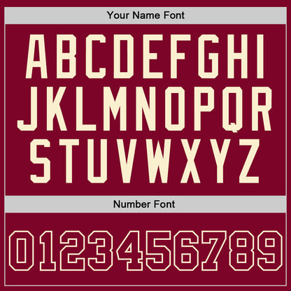 Custom Maroon Maroon-Cream Authentic Throwback Basketball Jersey - Sky-Custom