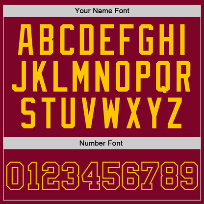 Custom Maroon Maroon-Gold Authentic Throwback Basketball Jersey - Sky-Custom