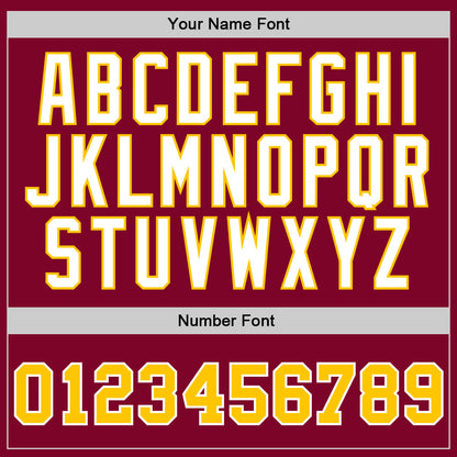 Custom Maroon Gold-White Authentic Throwback Basketball Jersey - Sky-Custom