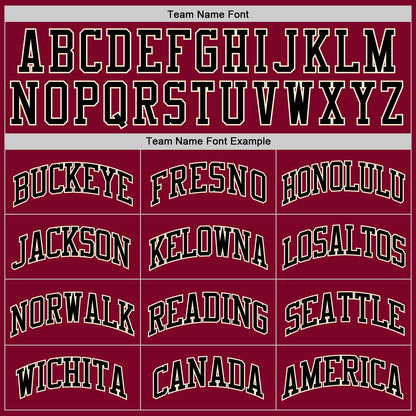 Custom Maroon Black-Cream Authentic Throwback Basketball Jersey - Sky-Custom