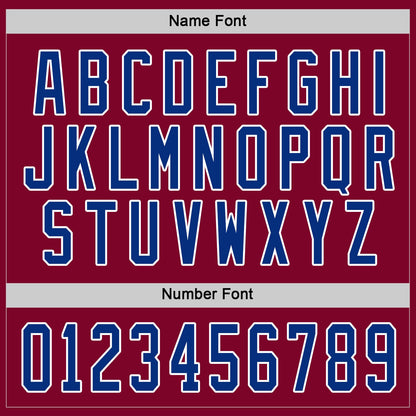 Custom Maroon Royal-White Hockey Jersey - Sky-Custom