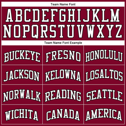 Custom Maroon White-Black Authentic Throwback Basketball Jersey - Sky-Custom