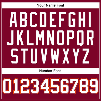 Custom Maroon White-Orange Authentic Throwback Basketball Jersey - Sky-Custom