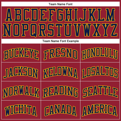 Custom Maroon White Pinstripe Navy-Gold Authentic Basketball Jersey - Sky-Custom