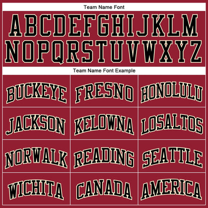 Custom Maroon White Pinstripe Black-Cream Authentic Basketball Jersey - Sky-Custom